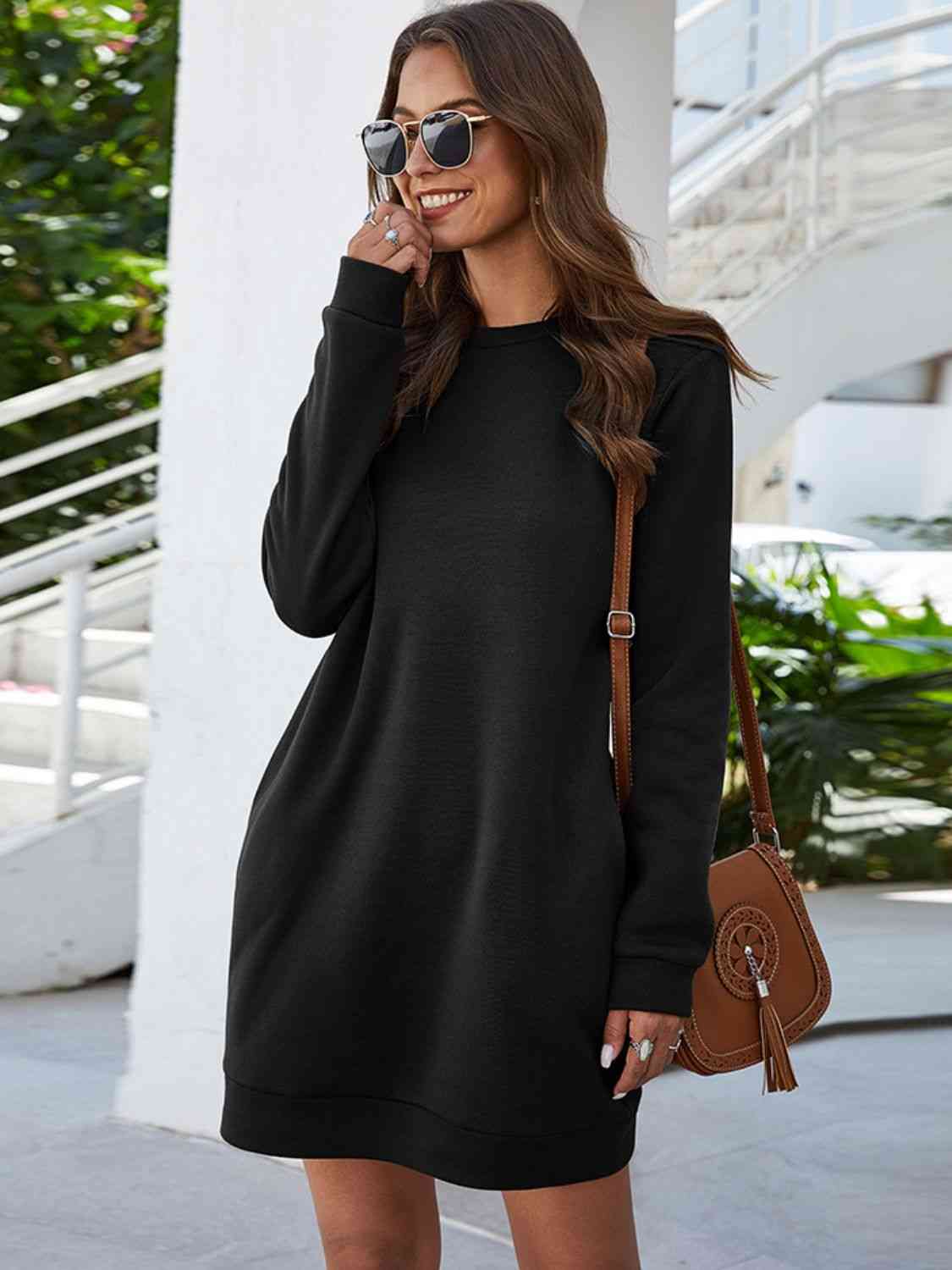 Crew neck dress