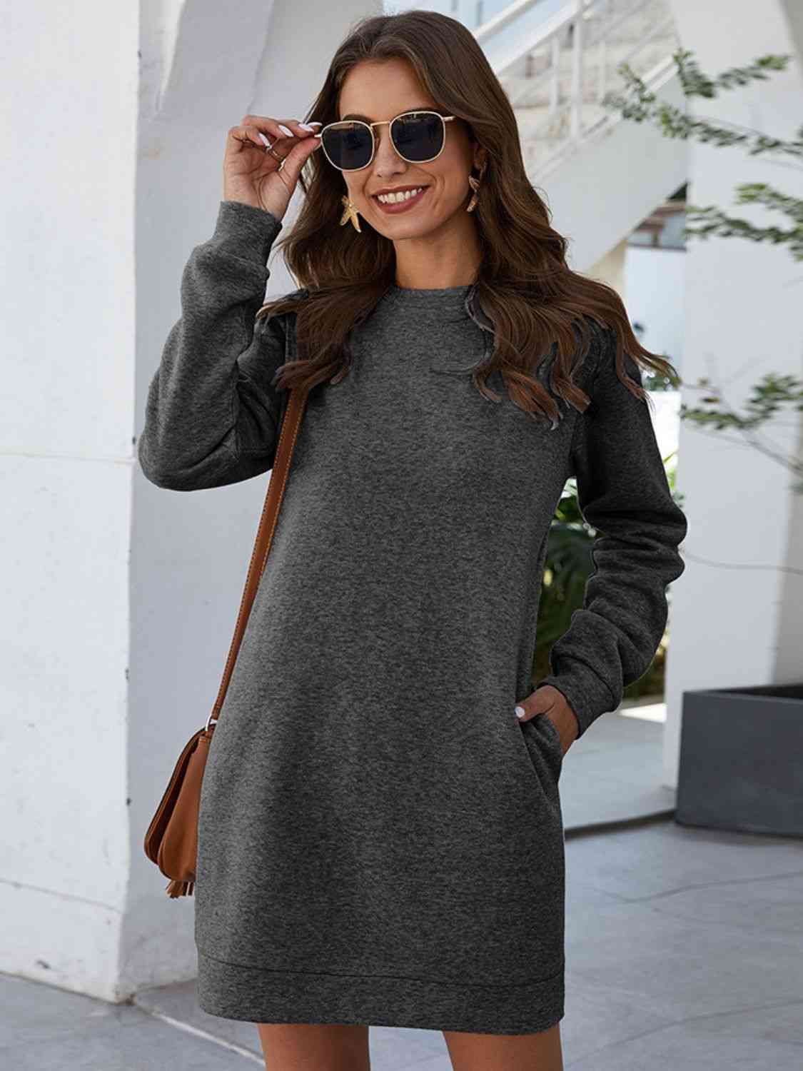 Crew neck dress