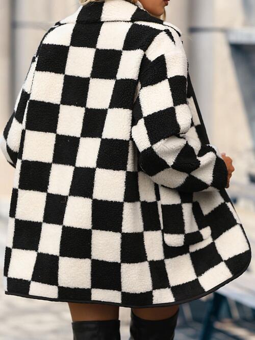 oversized Checkered Coat