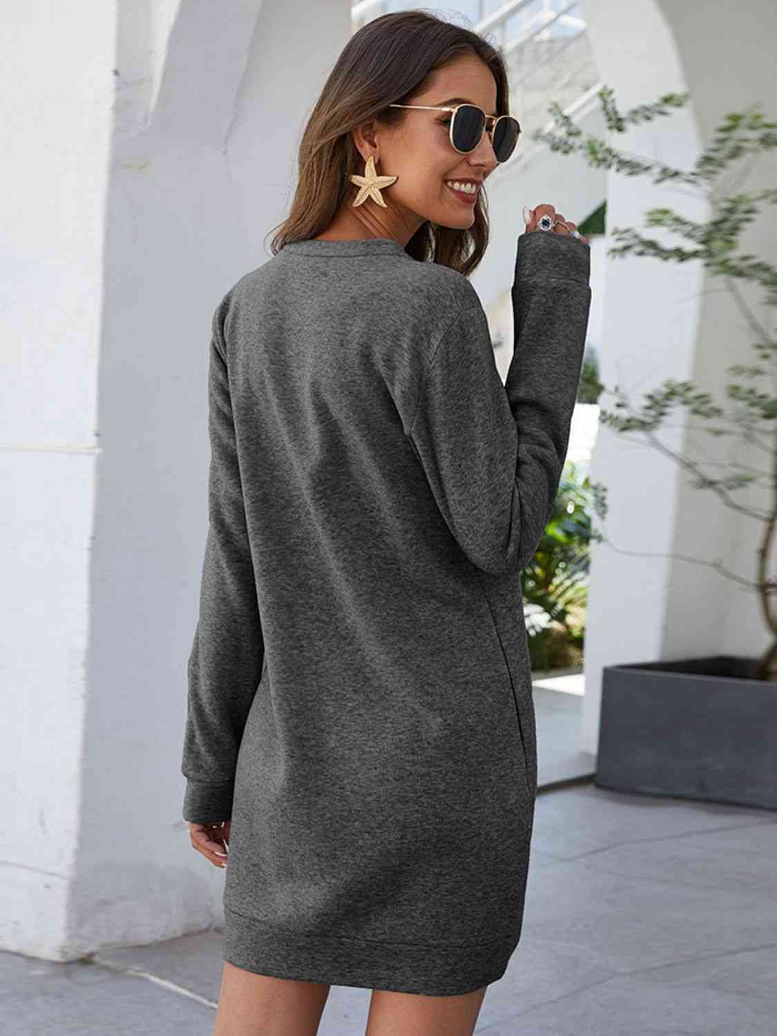 Crew neck dress