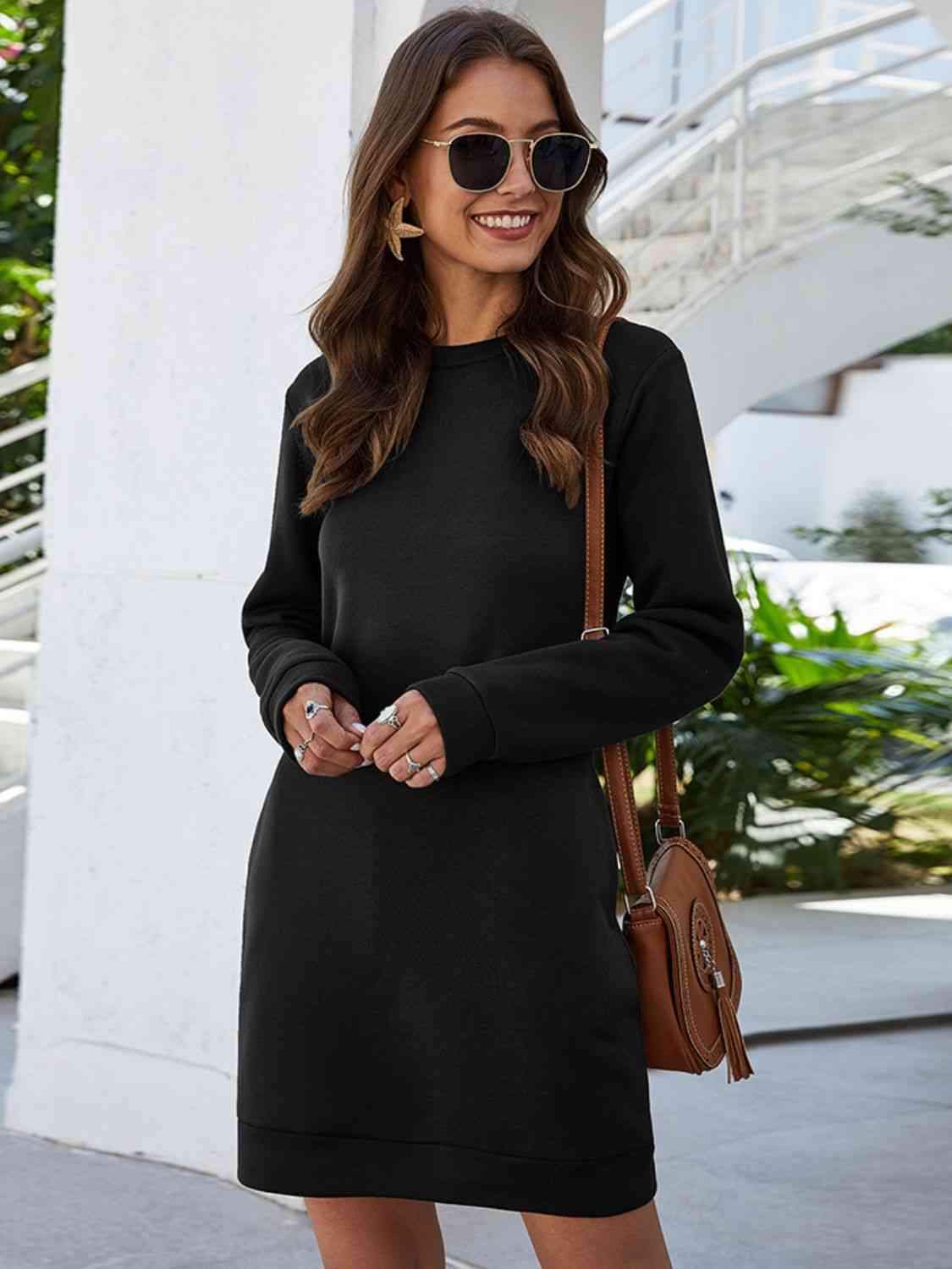 Crew neck dress